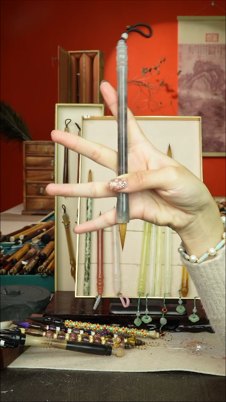 431号闪孤品高货毛笔链接 清水试笔 蘸墨不退