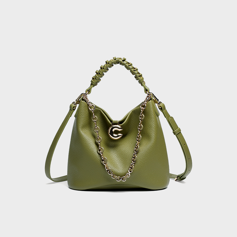 【C&R】时尚单肩斜挎水桶包RC-25415-绿色/23x21x13.5cm