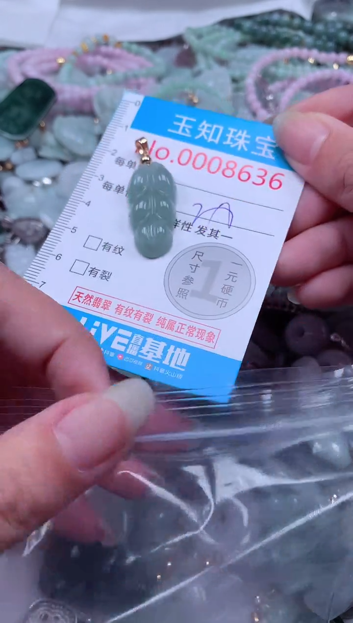 翡翠未镶嵌吊坠(不含链)8636