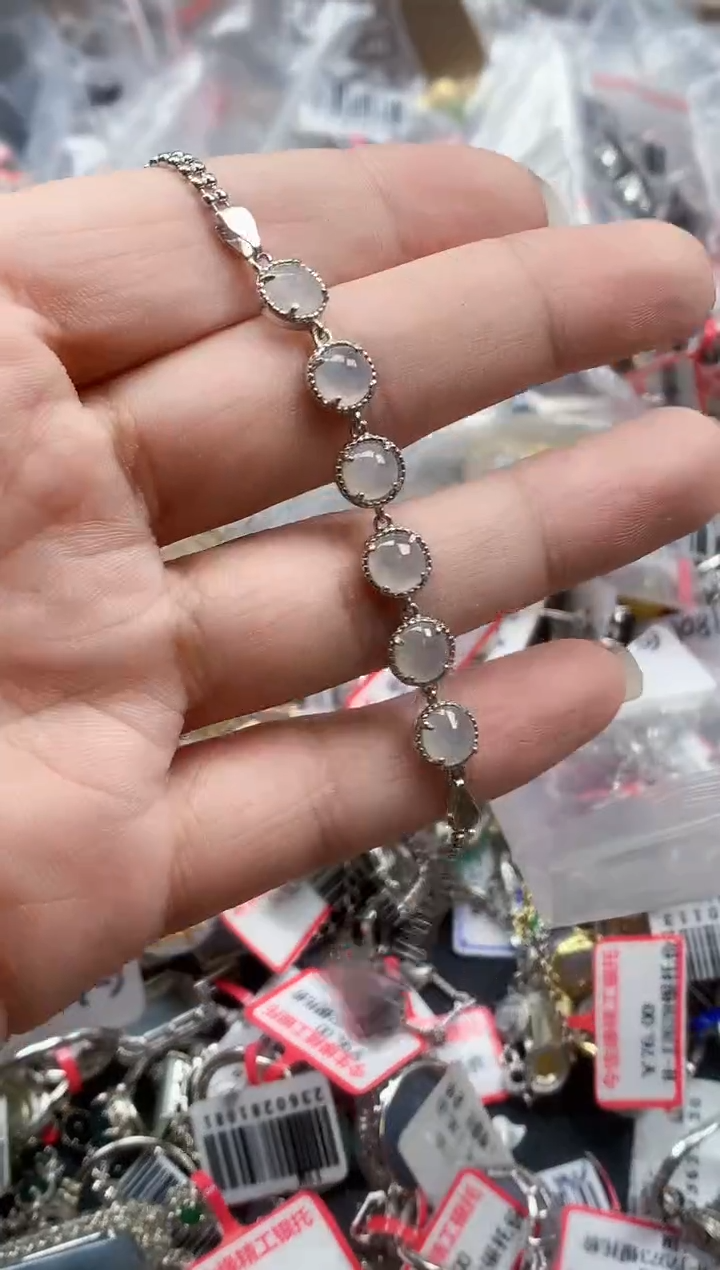 银S925镶嵌戒指翡翠天然A货缅甸翡翠