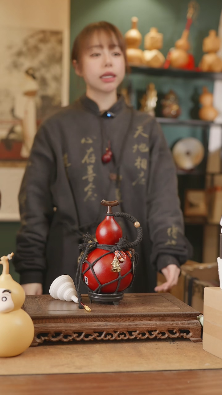 【闪购商品】342号精品天然大漆工艺防渗内胆酒葫芦~