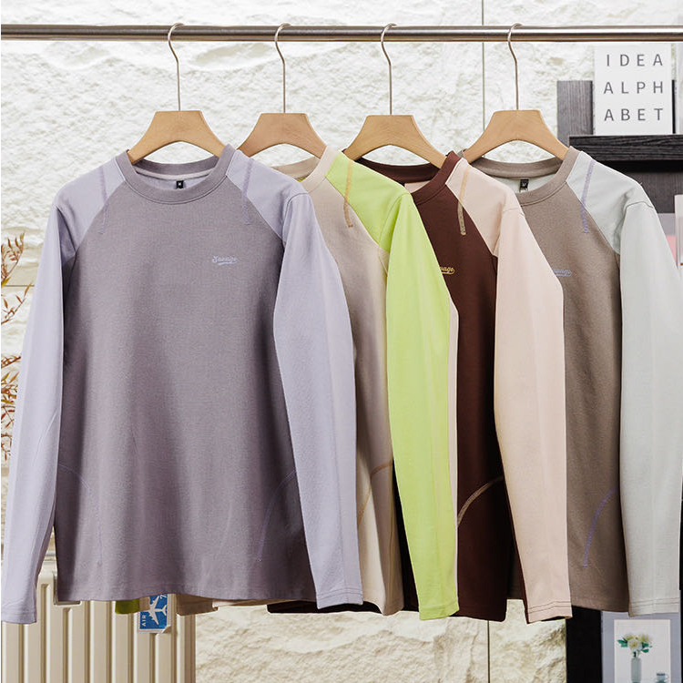 秋冬情侣款加绒加厚长袖T桖打底衫男女款-QL9010