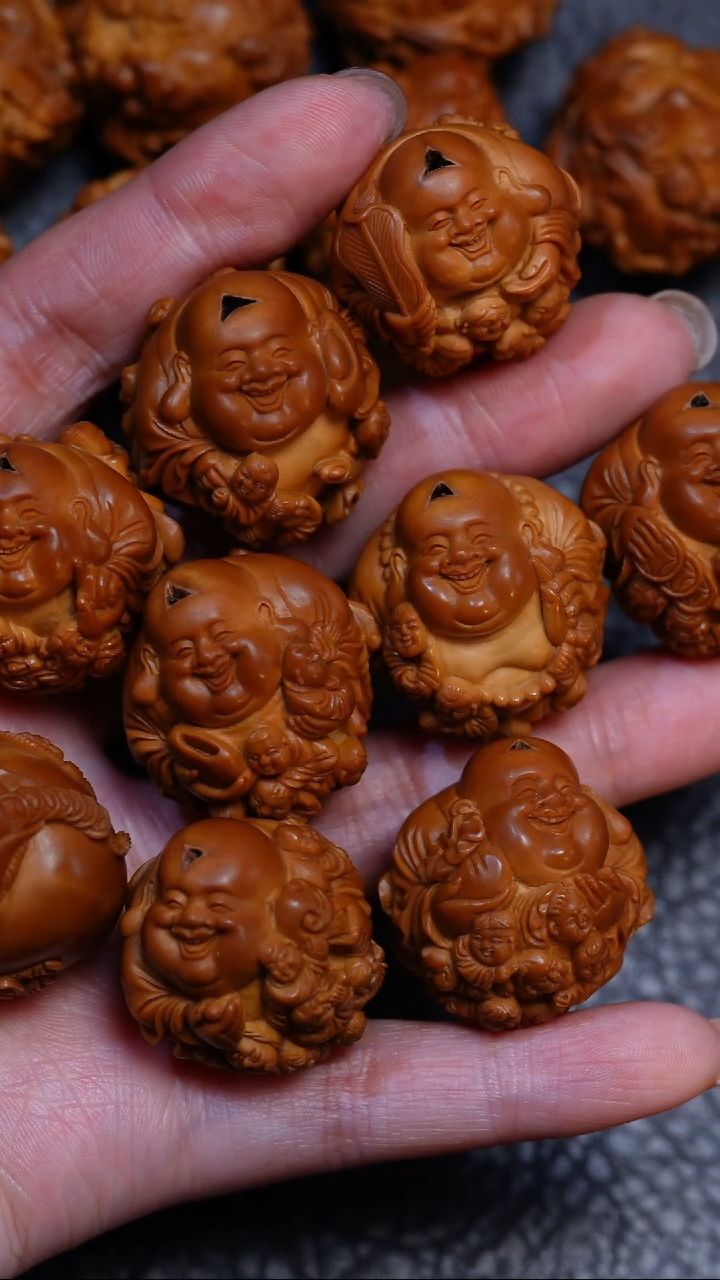【闪购商品】橄榄核手串/手链宋水官百子弥勒2.5