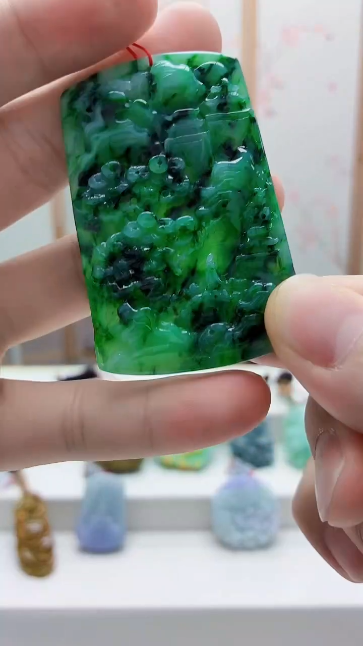 未镶嵌定制翡翠4852bb-毛货挂件33