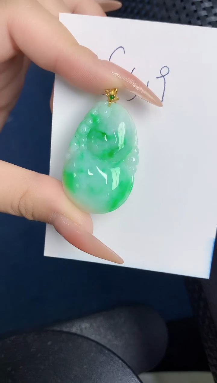 【闪购商品】翡翠颈饰18K金镶嵌000000000