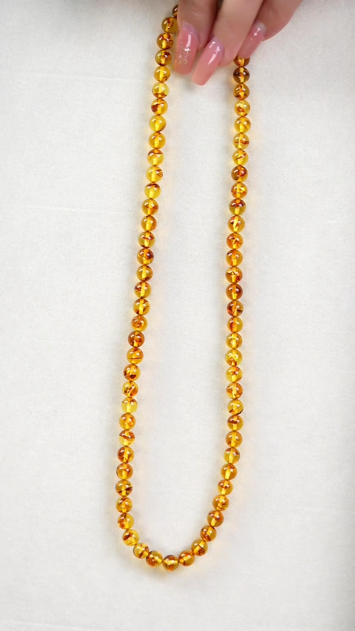 【闪购商品】琥珀（花珀）颈饰未镶嵌7+花珀妈妈链