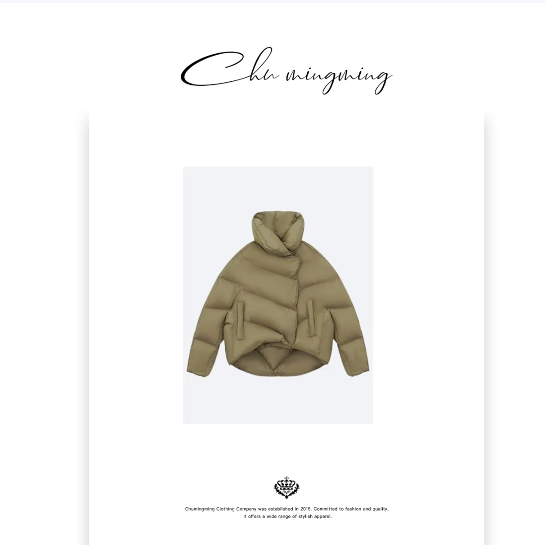 【CHU/2024SSNEW】原创设计面包羽绒服 AAMUF006