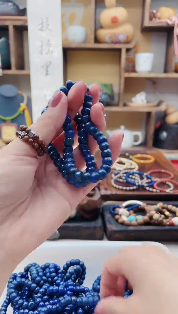 【闪购商品】青金石手链未镶嵌K189青金石大肠单圈