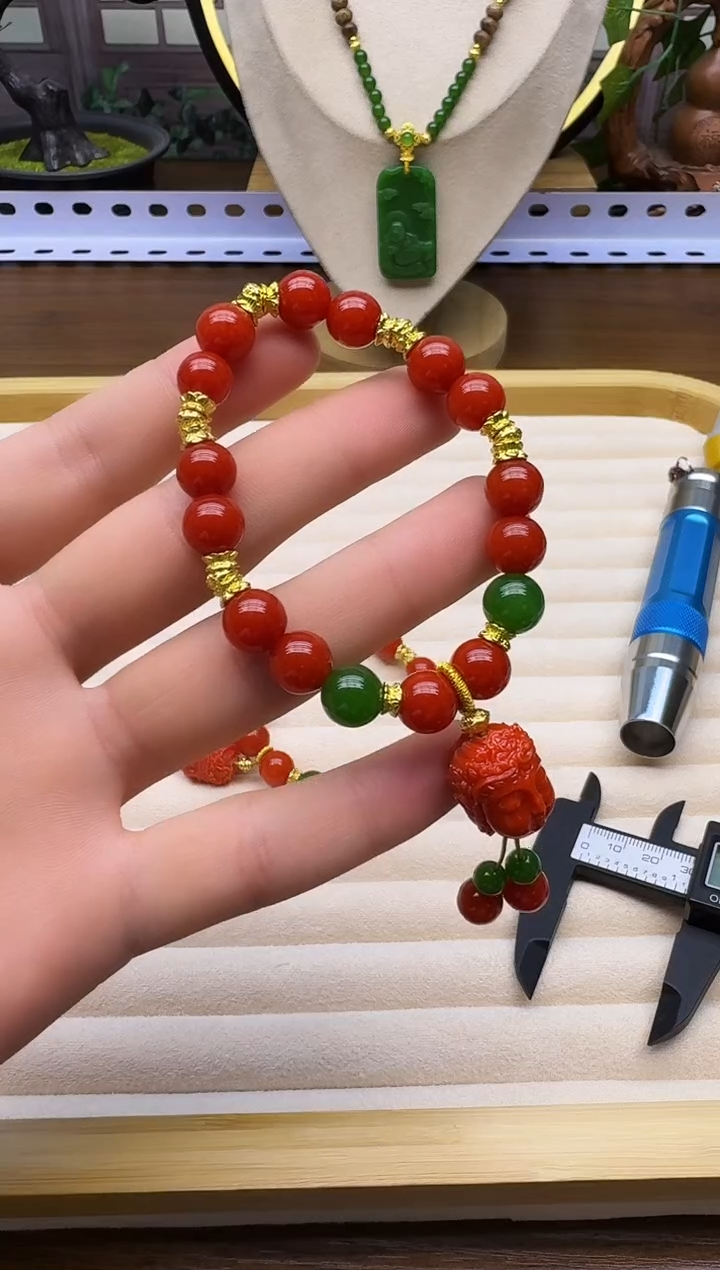 14K金镶嵌手链翡翠LLL  