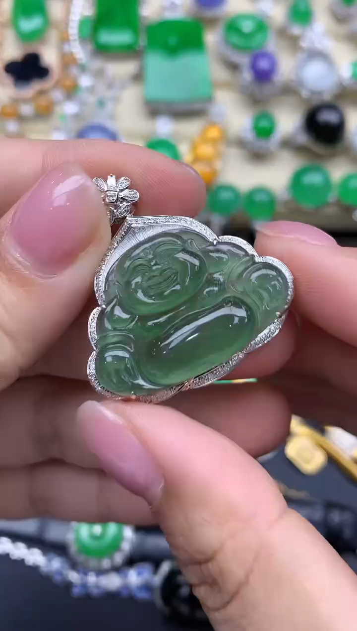 【闪购商品】翡翠颈饰18K金镶嵌709-中国好珍宝