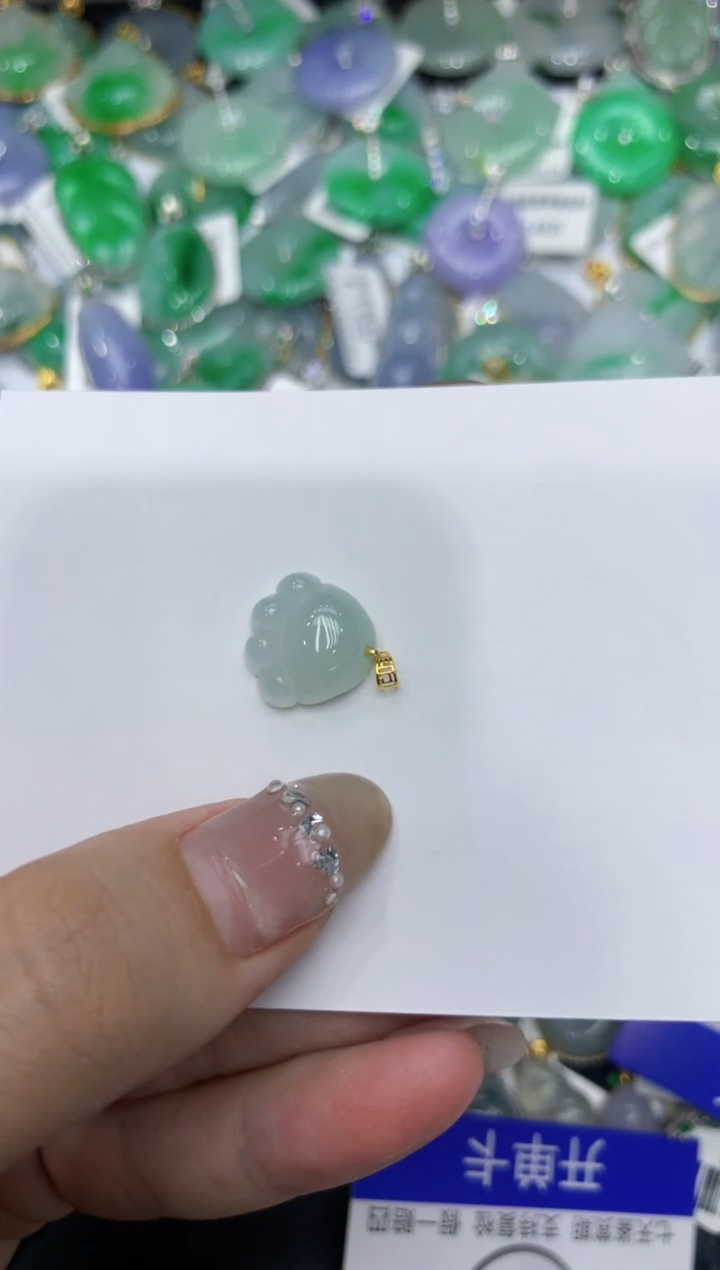 【闪购商品】翡翠颈饰18K金镶嵌222222222