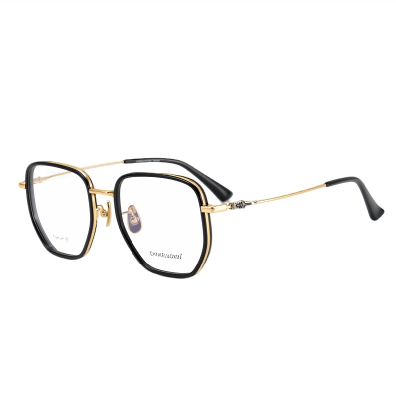 克罗心-手造星【677】纯钛近视眼镜框男高级感防蓝光平光镜可配度数