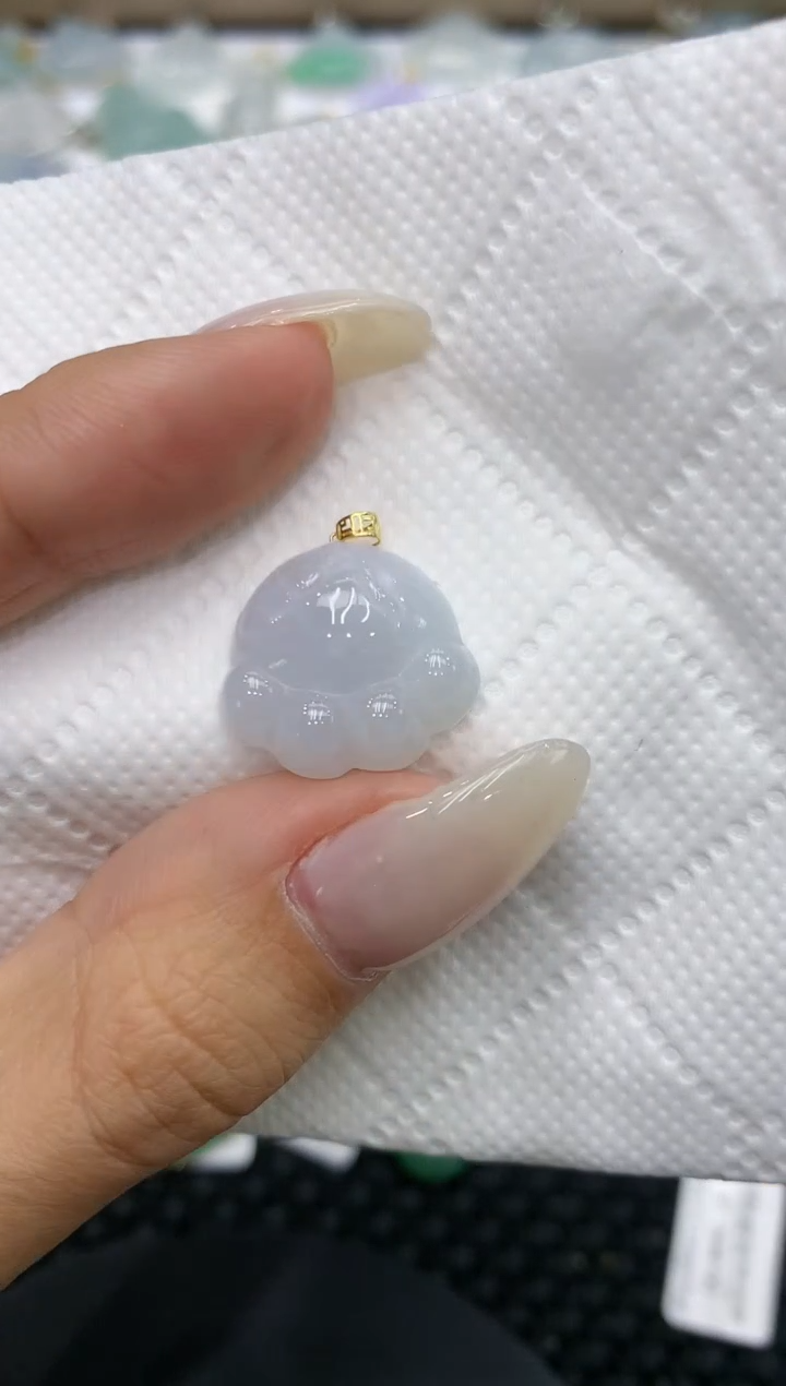 颈饰18K金镶嵌翡翠111111111111