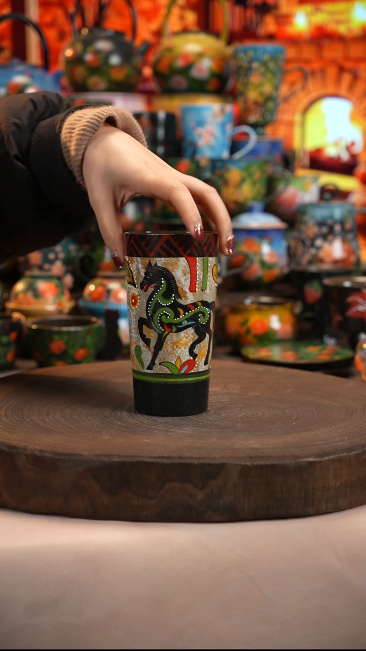 油画  釉下彩   杯子 