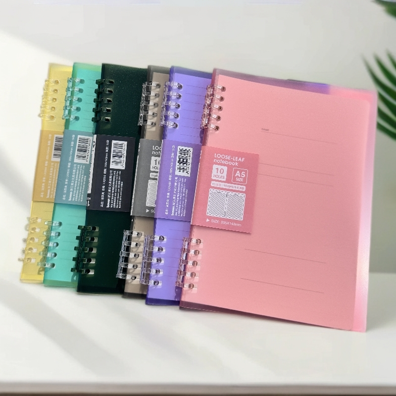 可拆卸线圈本简约风学生记账笔记本A5多色笔记本