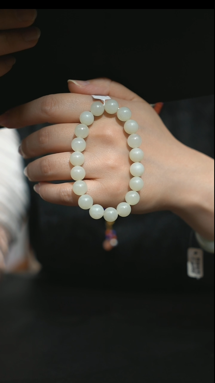 颈饰未镶嵌和田玉10mm子暖白