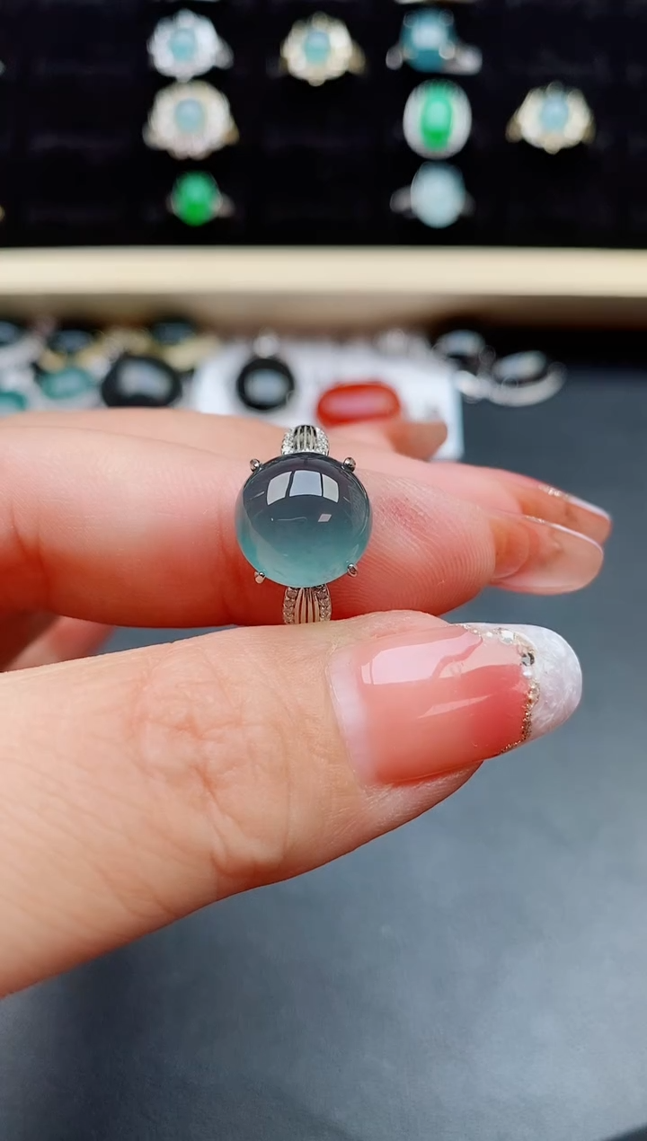 【闪购商品】翡翠戒指银S925镶嵌5085050