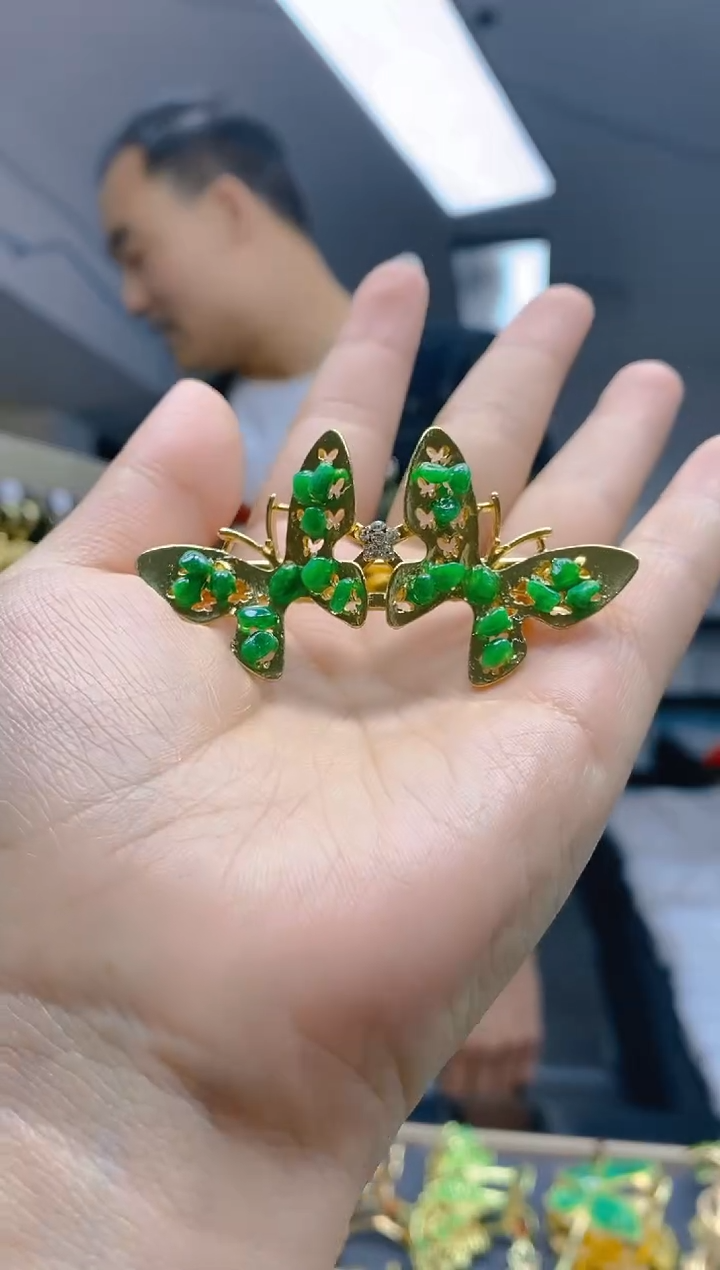 【闪购商品】翡翠耳饰合金89翡翠发簪