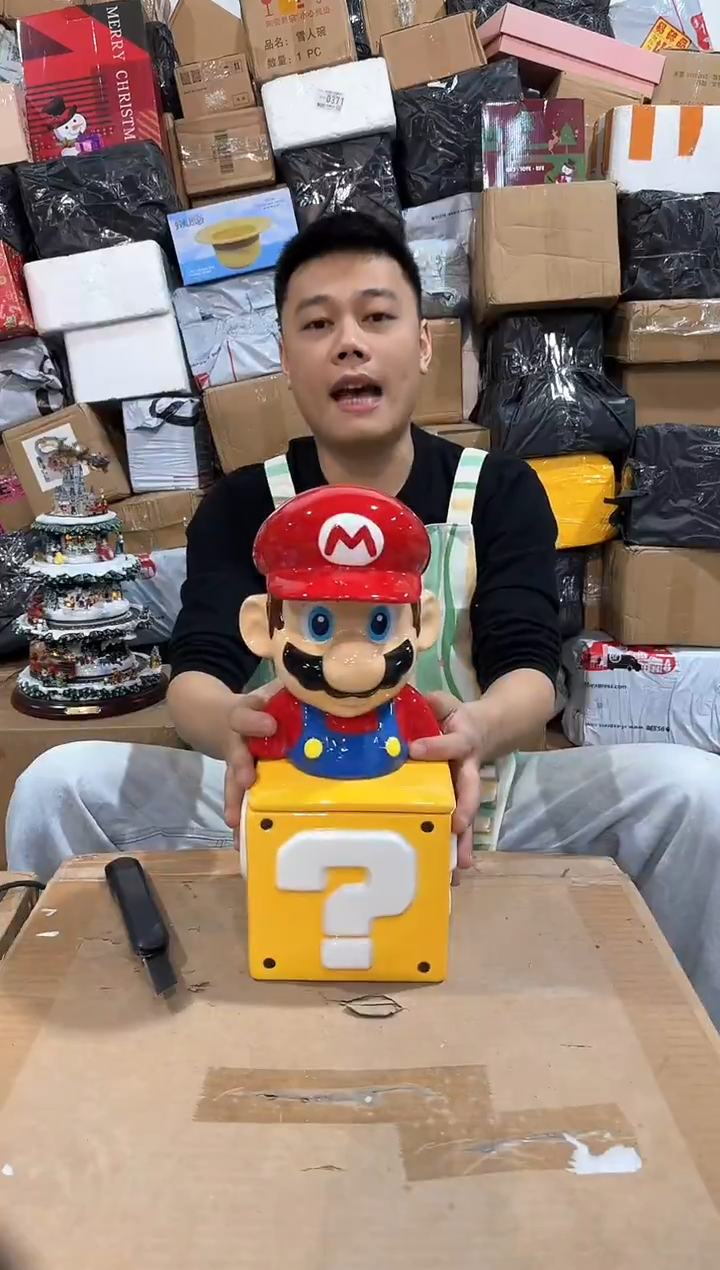 瓷片马里奥问号罐套装