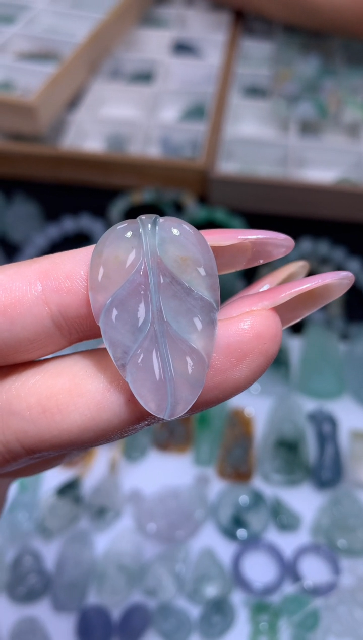 定制翡翠未镶嵌叶子