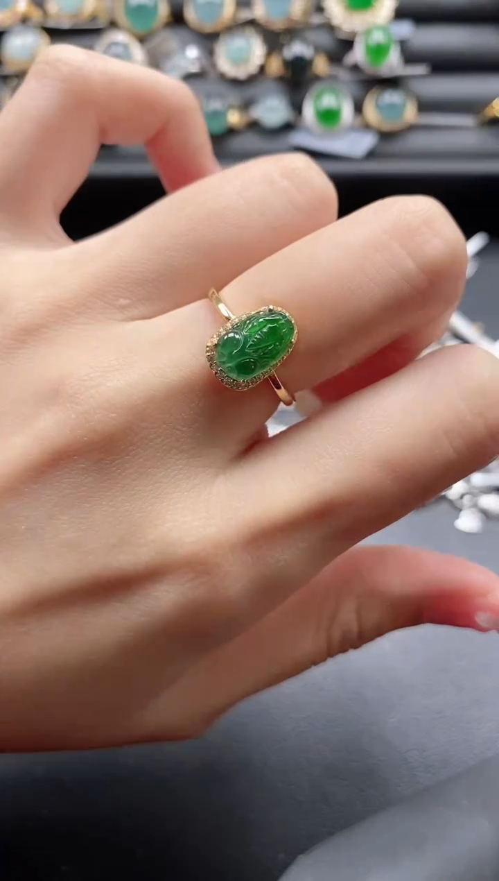 【闪购商品】翡翠戒指银S925镶嵌1111