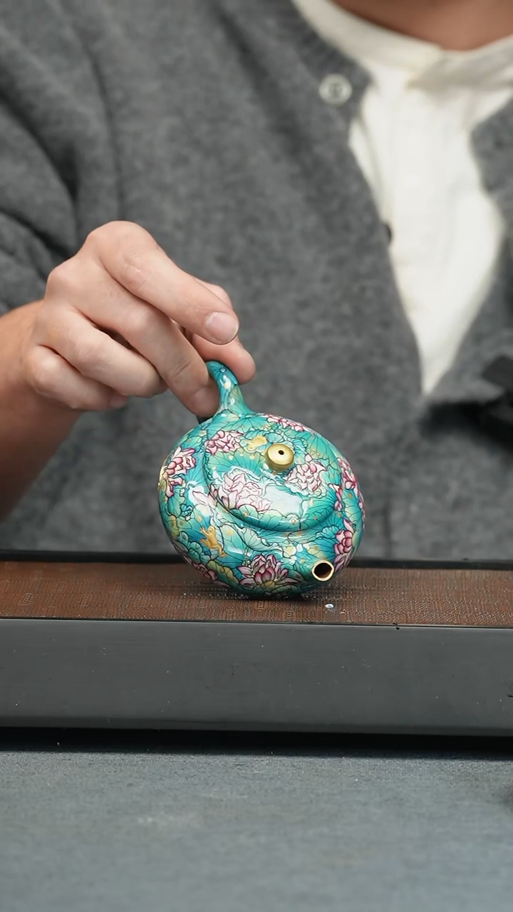 【闪购商品】紫砂茶壶五堂 荷塘月色二代