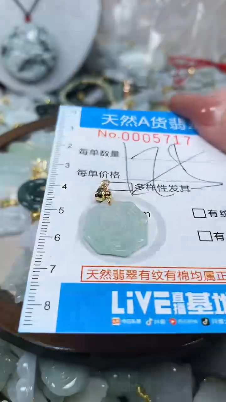 翡翠未镶嵌颈饰净货挂件-5717