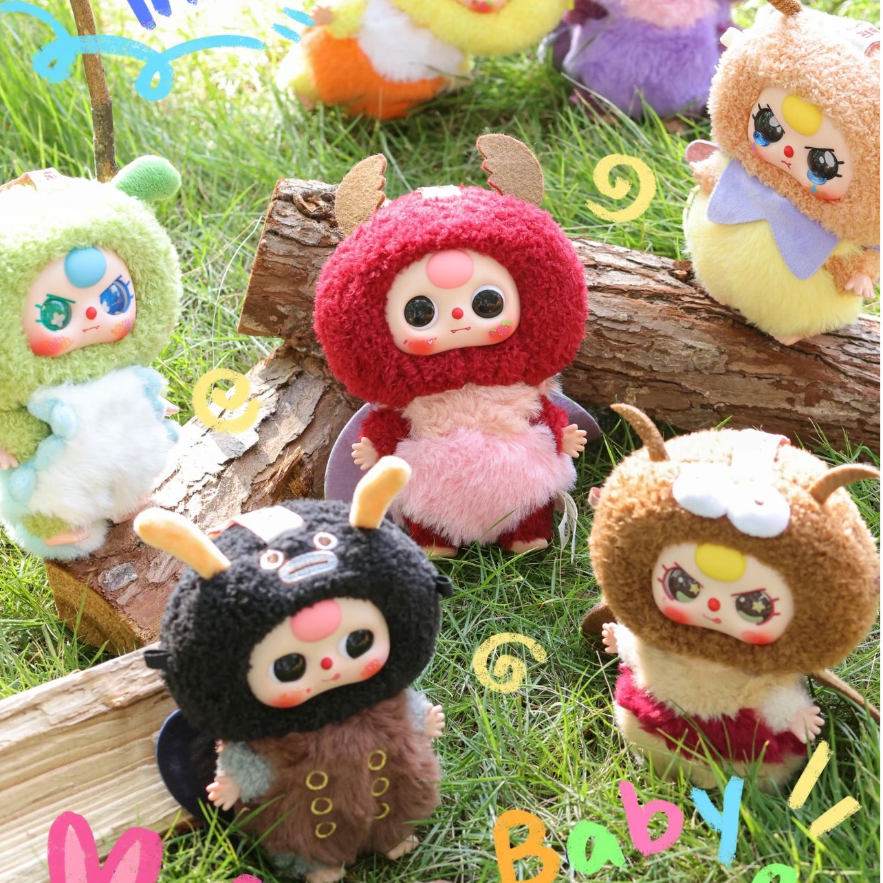 【默认代拆】娃三岁小精灵毛绒盲盒系列背景娃