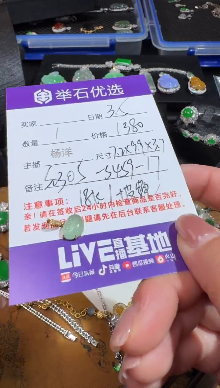 【闪购商品】翡翠颈饰18K金镶嵌S0305-S459-17/18k