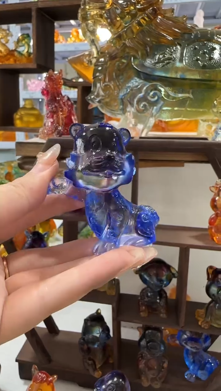 琉璃手工艺品小老虎