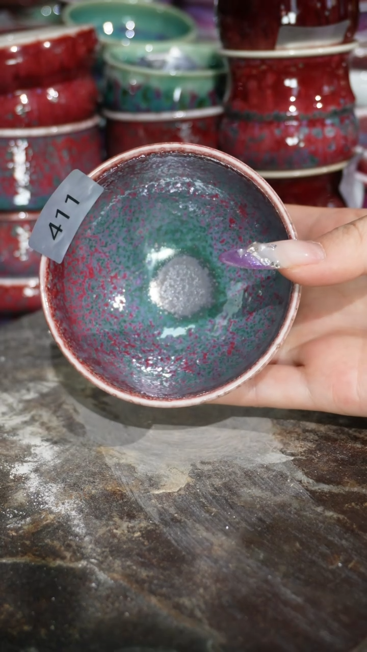 摆件陶精品窑变钧瓷茶器