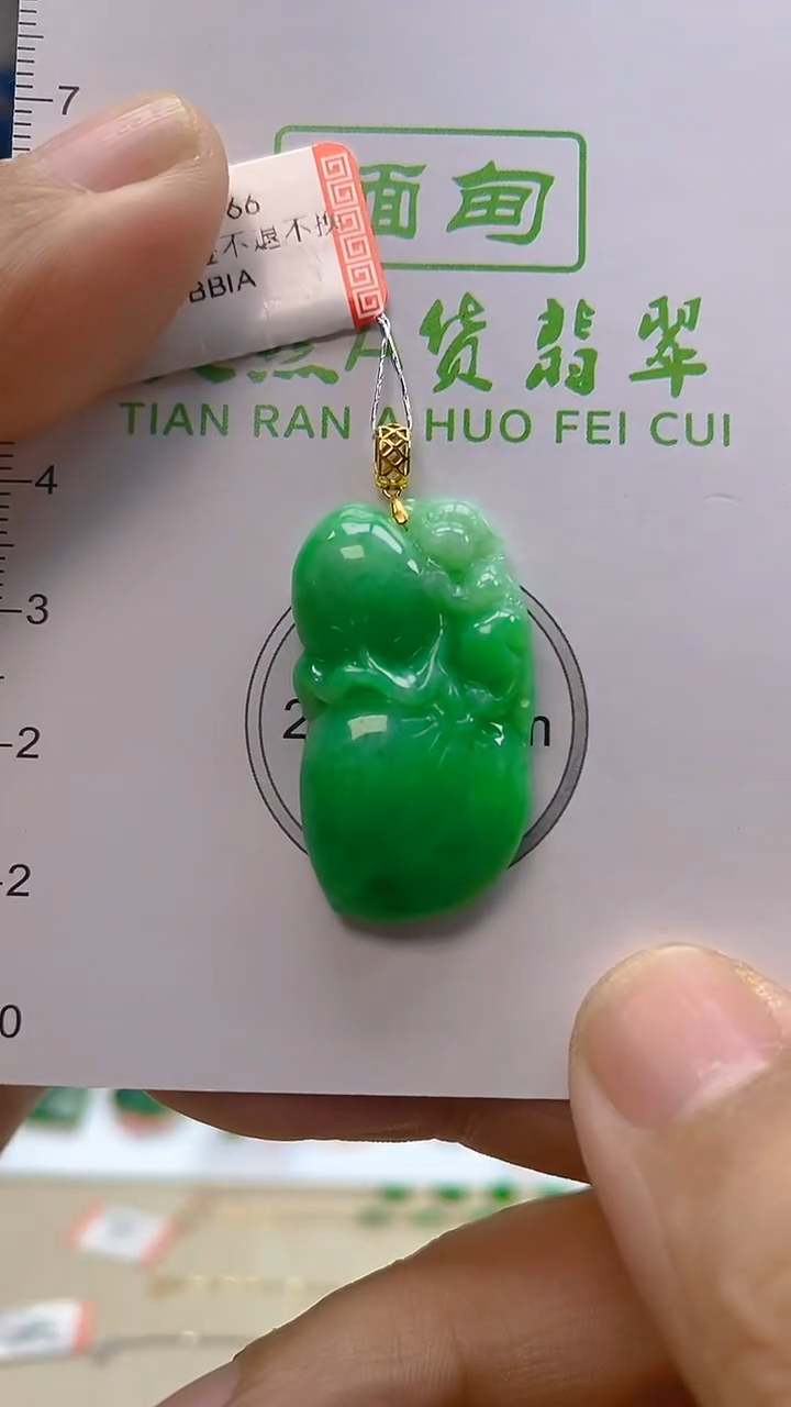 颈饰18K金镶嵌翡翠新号开播 全场乱卖