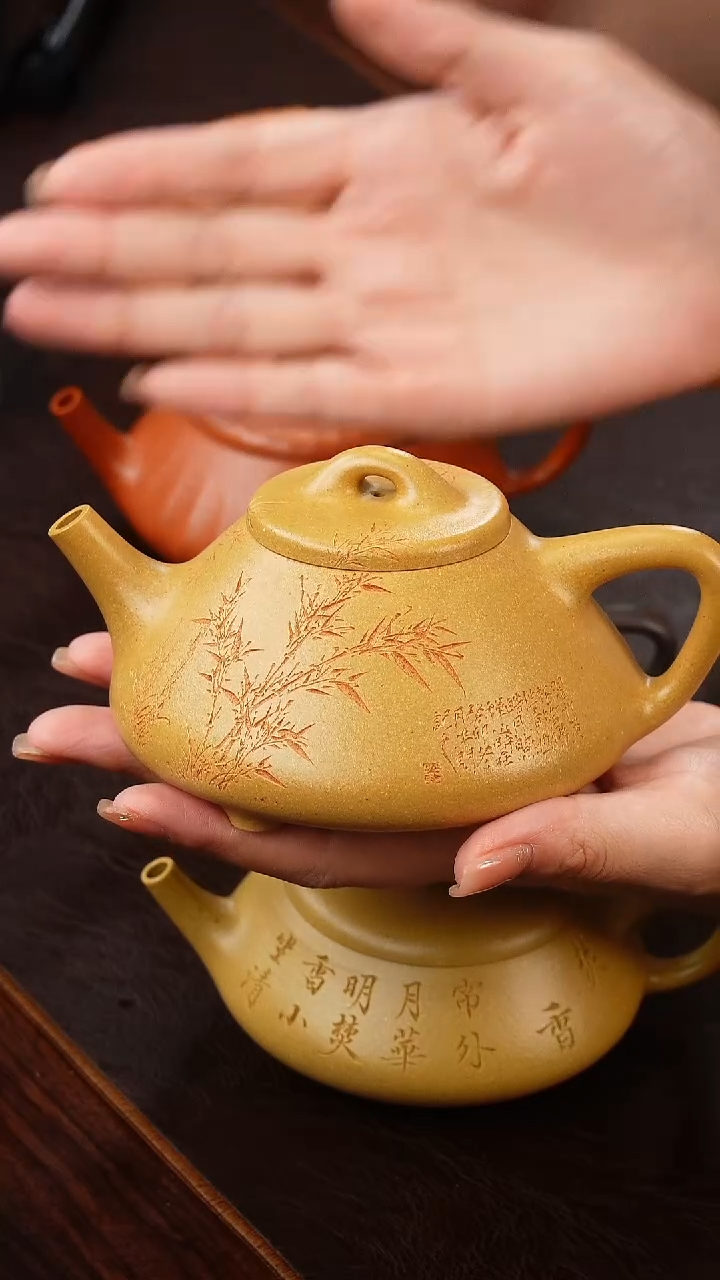 茶壶紫砂侯峰梨皮本绿子冶300cc