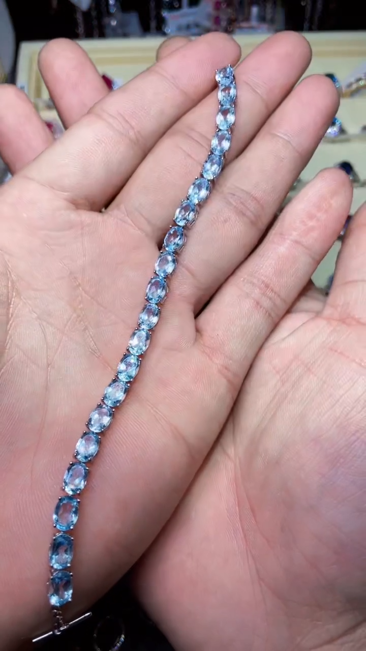 【闪购商品】托帕石手链银S925镶嵌.......