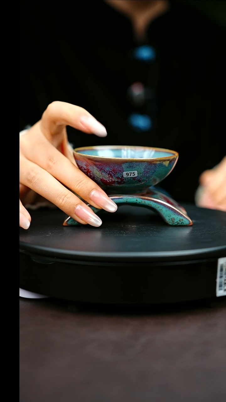 杯子钧瓷975#原矿钧瓷炉钧釉茶漏