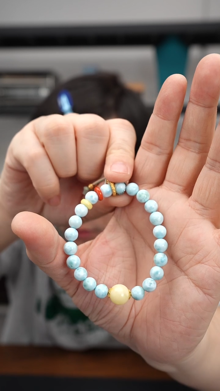 未镶嵌针钠钙石（海纹石）手串1226DJ440海纹石手串