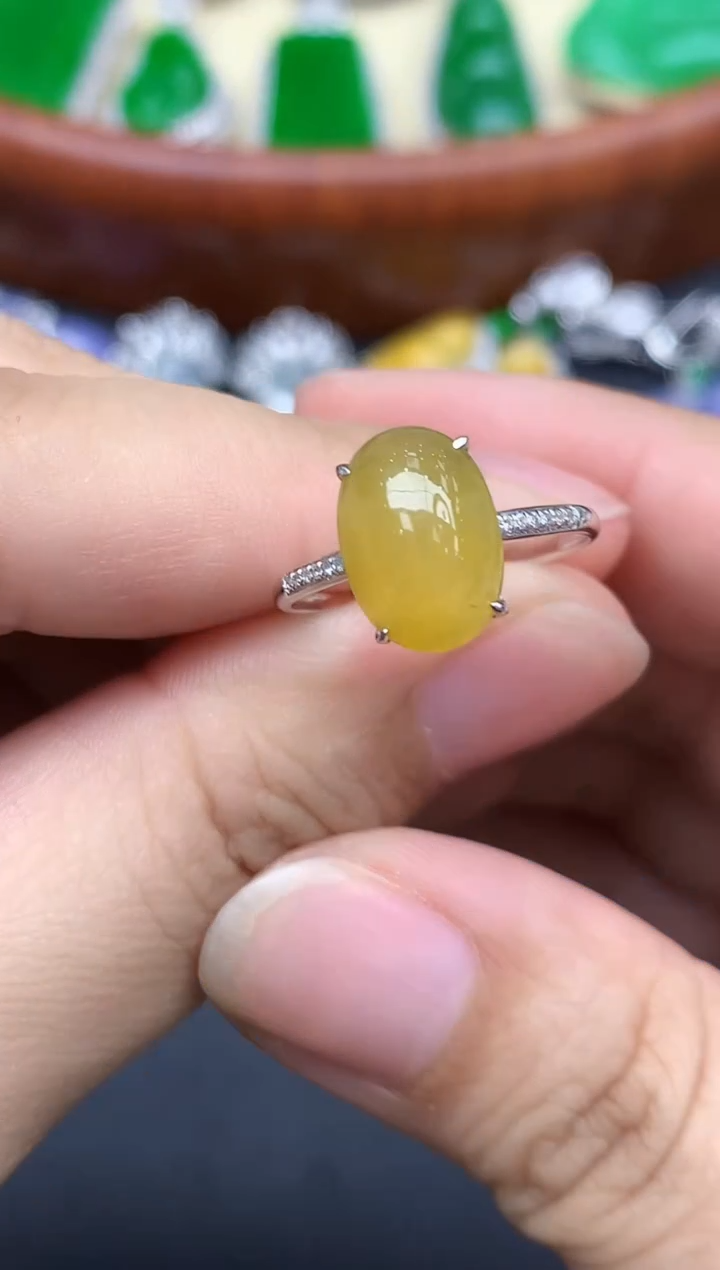 18K金镶嵌戒指翡翠449-中国好珍宝