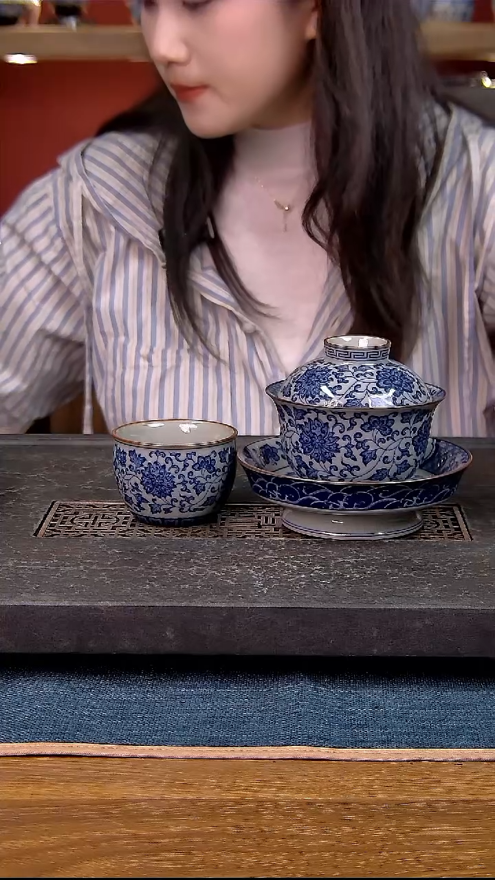 简装家用款2件套 老陶泥开片纹陶瓷茶具