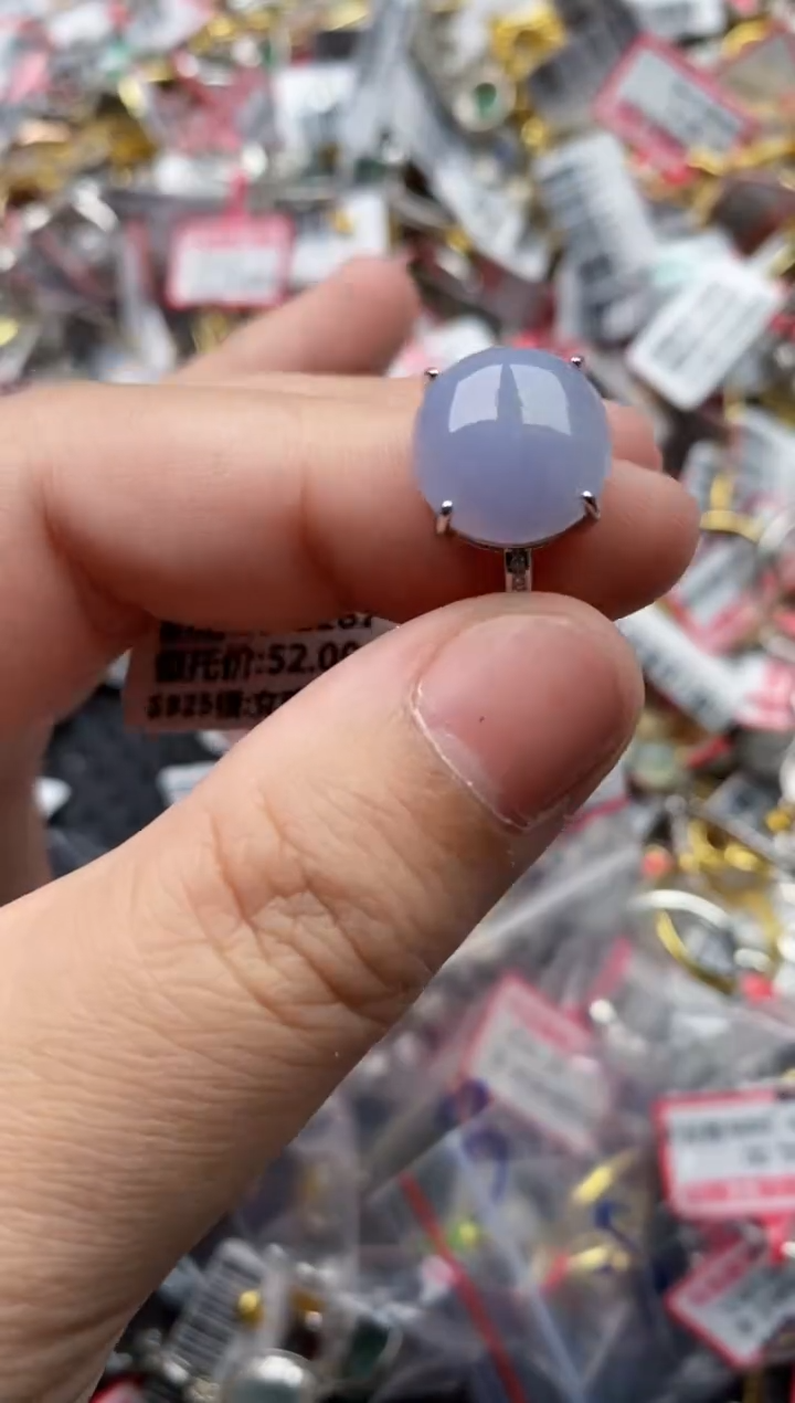 【闪购商品】翡翠戒指银S925镶嵌222222---1