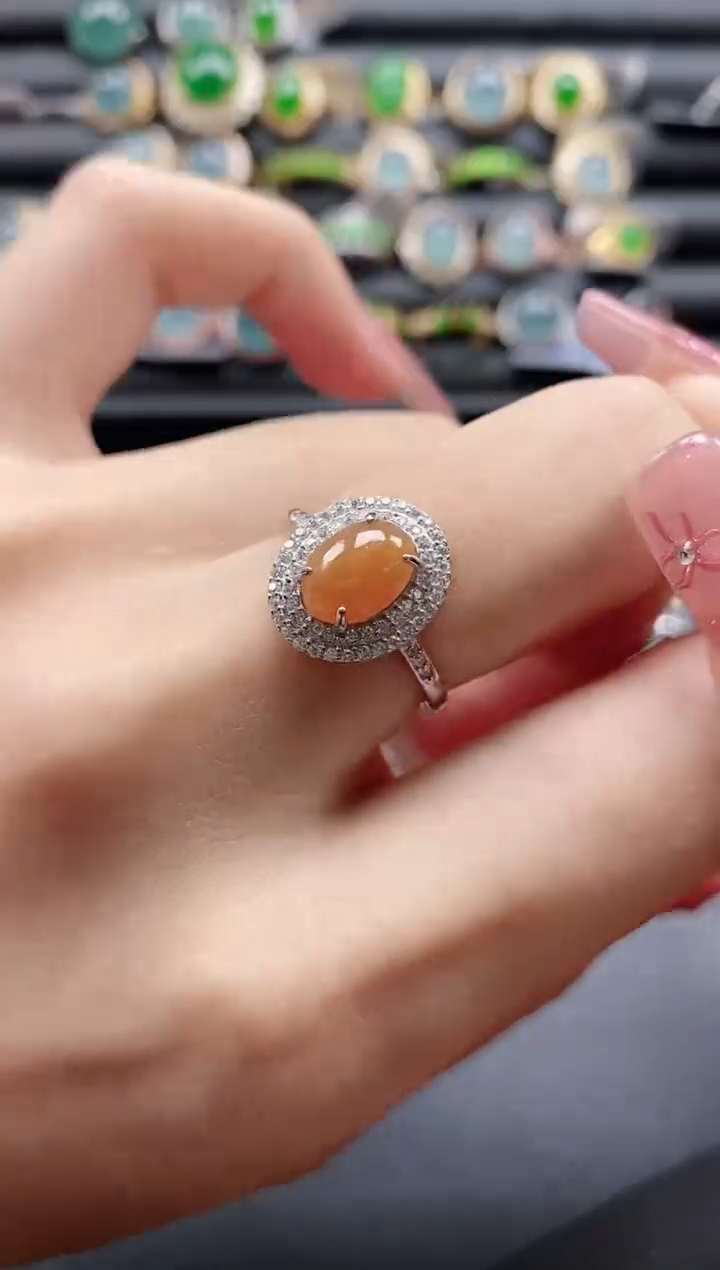 【闪购商品】翡翠戒指银S925镶嵌1111