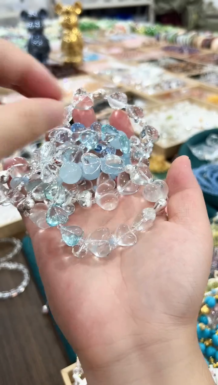 未镶嵌手链水晶蓝拓