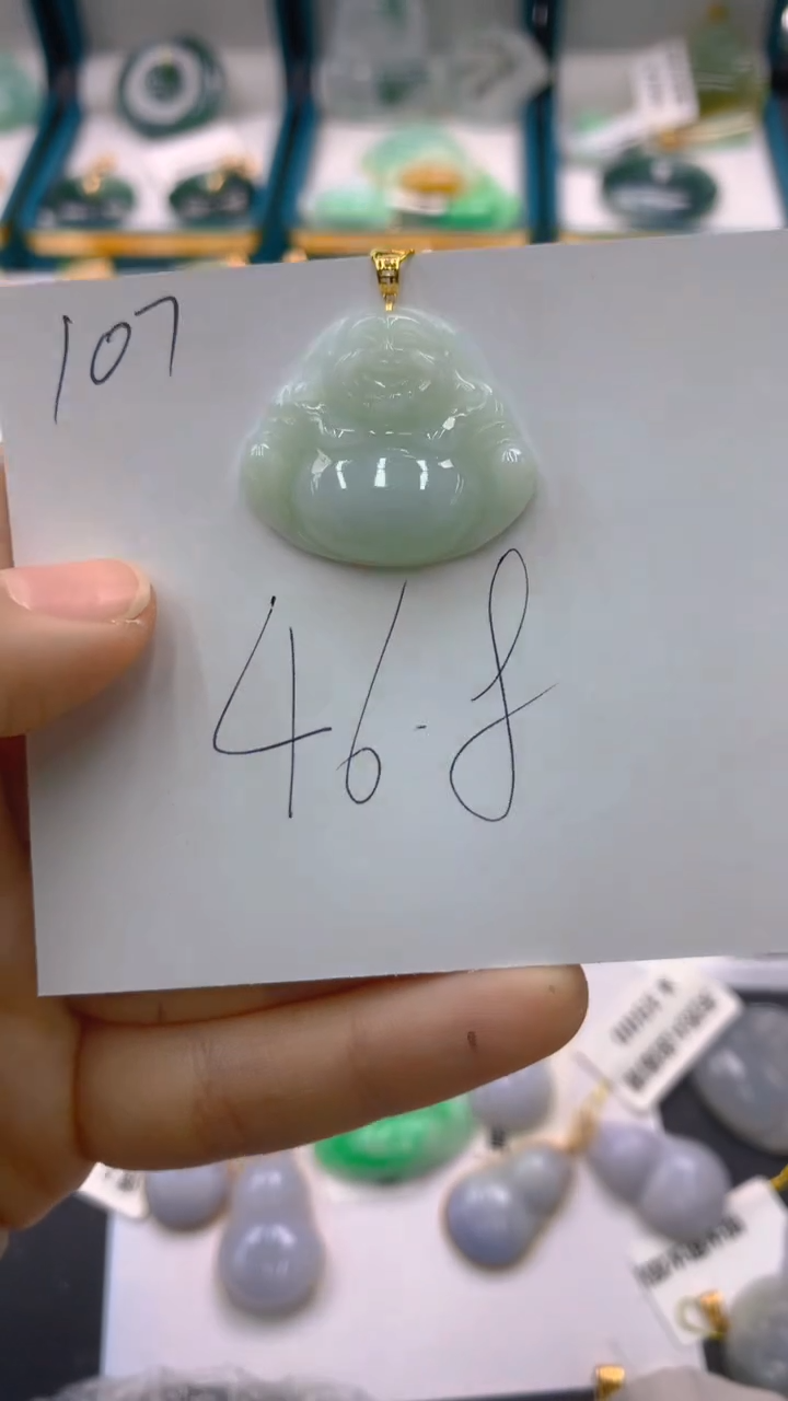 【闪购商品】翡翠颈饰18K金镶嵌1111111111