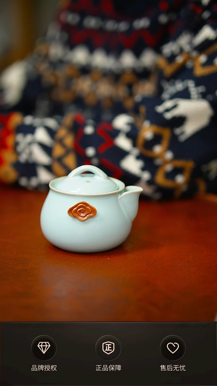 天青新品手抓壶不完美简装 无底款