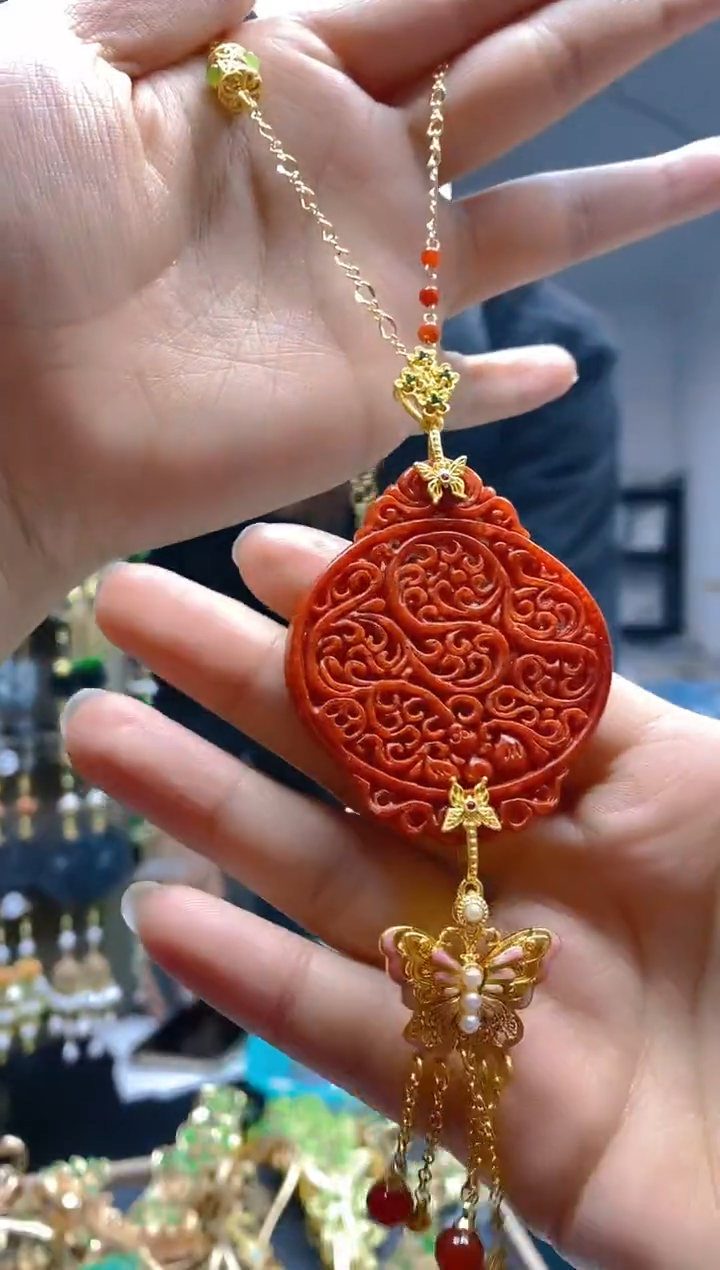 【闪购商品】翡翠耳饰合金0296翡翠锁骨链