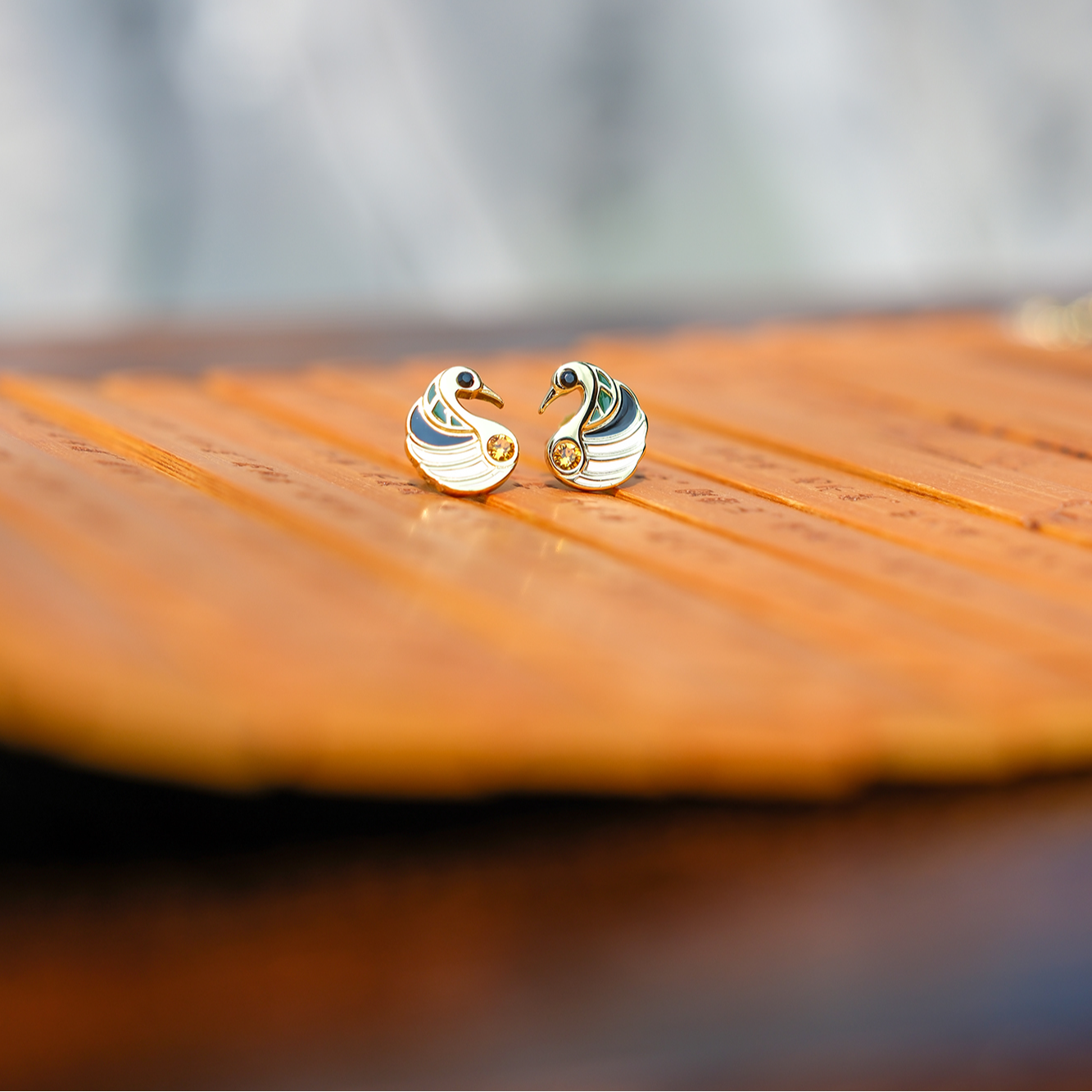 龙虎山龙虎山秋沙鸭耳钉