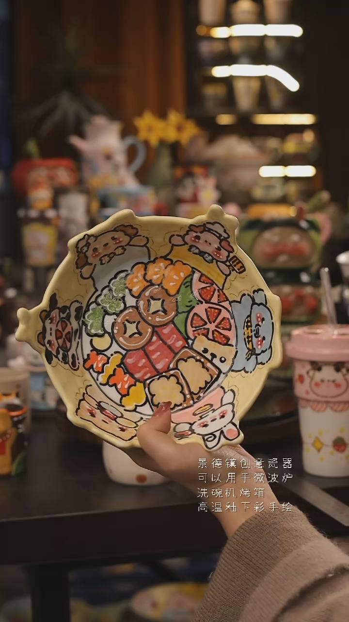 景德镇釉下彩绘设计师款式陶瓷