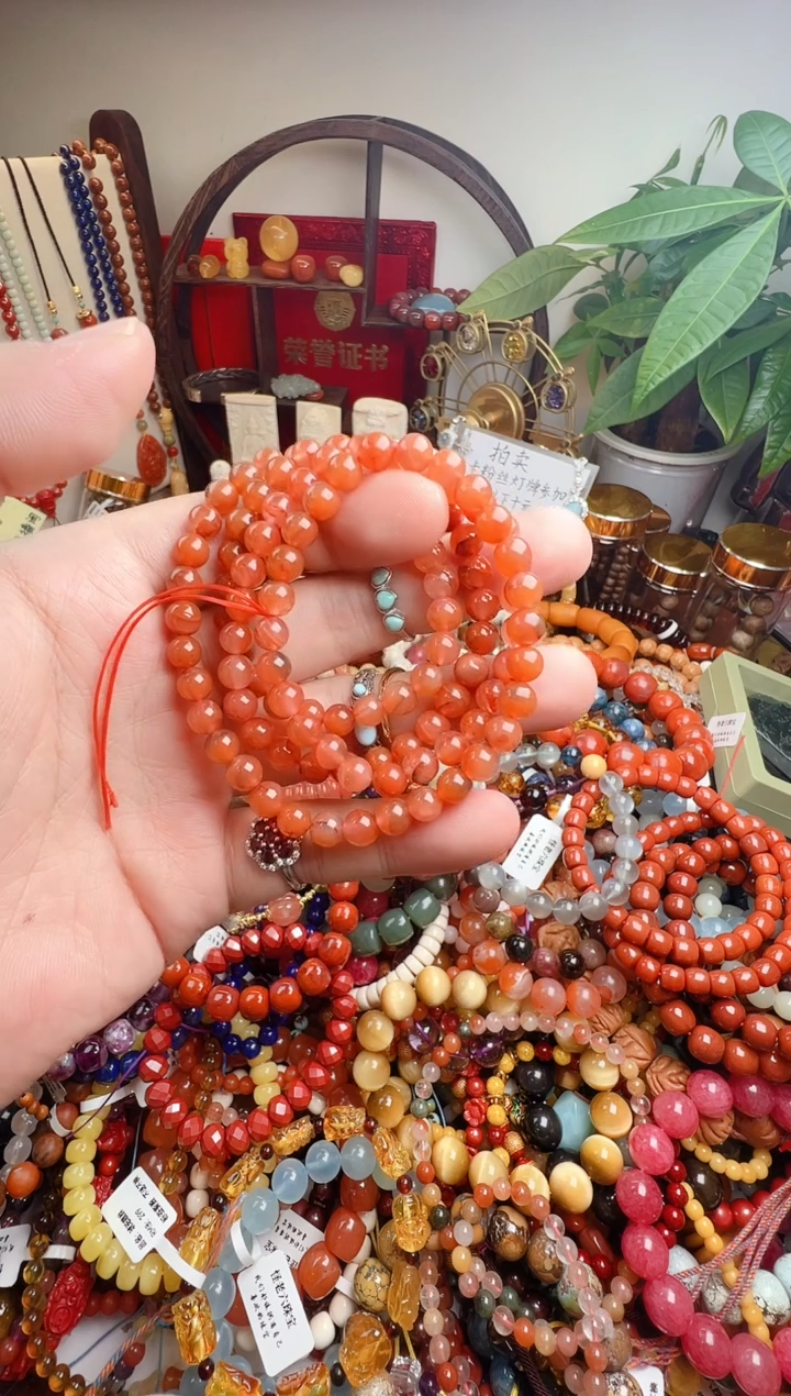 未镶嵌手链南红玛瑙袁*圆一物一件）0000428