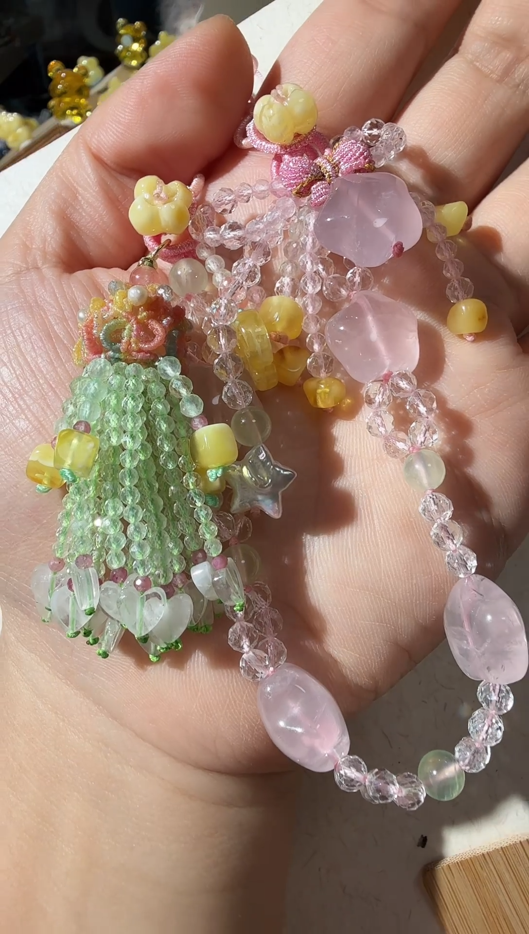 手链琥珀未镶嵌琥珀水晶手机挂