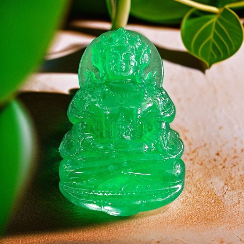 FC绿冰大观音吊坠多样性发货任意一条