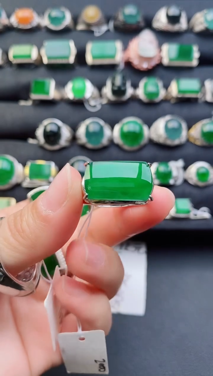 【闪购商品】翡翠戒指银S925镶嵌111111111